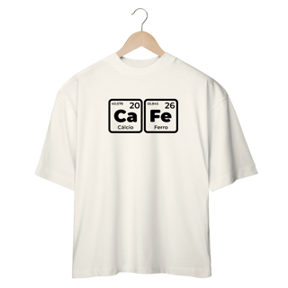 Nome do produtoCamiseta Oversized - Café Tabela Periódica
