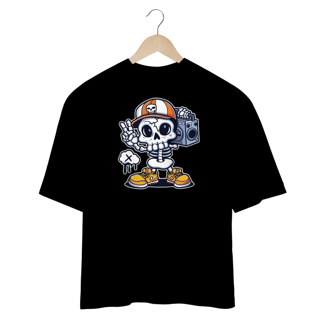 Nome do produtoCamiseta Oversized - Caveira Rap