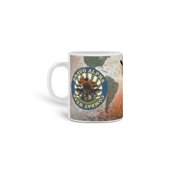 Caneca Bravo Alpha Combat Wear | Estilo Militar e Tático