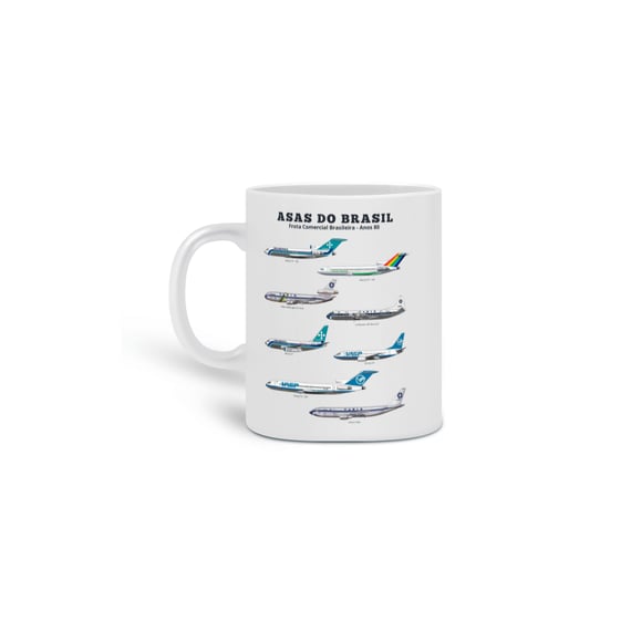 Caneca Asas do Brasil | Aviação Comercial Anos 80 – Edição Retrô