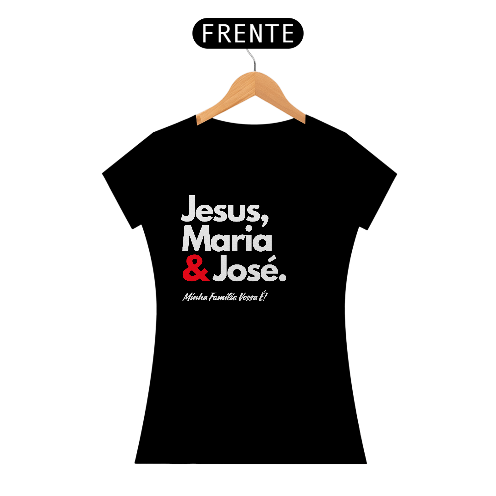 Babylook Feminino Jesus Maria e José