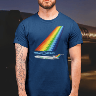 Nome do produto Camiseta TransBrasil | Nostalgia da Aviação Brasileira