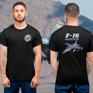 Camiseta F-16 Falcon | Caça Militar USAF Estilosa