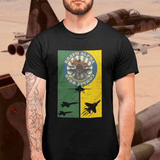 Nome do produto Camiseta Bravo Alpha Combat Wear | Estilo Militar e Aviação