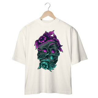 Nome do produto SKULL AND FLOWERS - OVERSIZE