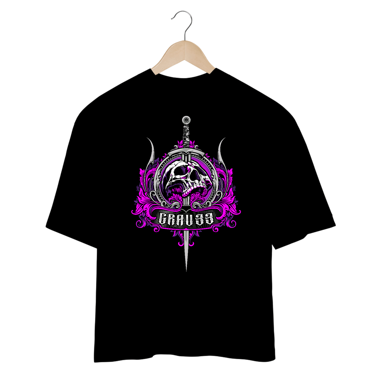 Nome do produto: SKULL AND SWORD - OVERSIZE