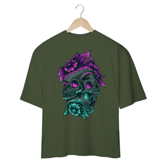Nome do produto SKULL AND FLOWERS - OVERSIZE