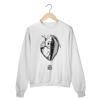 Nome do produto Moletom Fechado - Coração + Trilobita