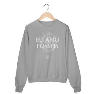 Nome do produto Moletom Fechado - EU AMO FÓSSEIS