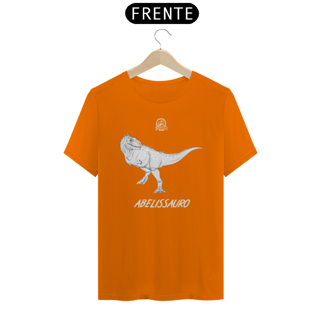 Nome do produto Camiseta Abelissauro | Ilustração por Leandro Sanches