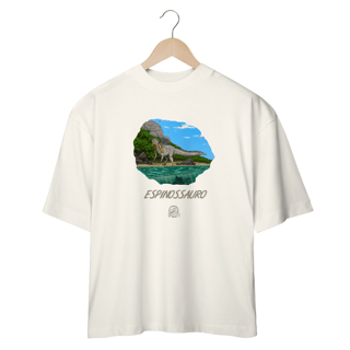 Nome do produto Camiseta Oversized Espinossauro em Cor | Ilustração por Leandro Sanches 
