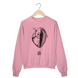 Nome do produto Moletom Fechado - Coração + Trilobita