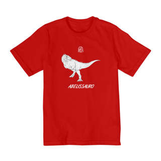 Nome do produto Camiseta Infantil (2 a 8 anos) Abelissauro | Ilustração por Leandro Sanches