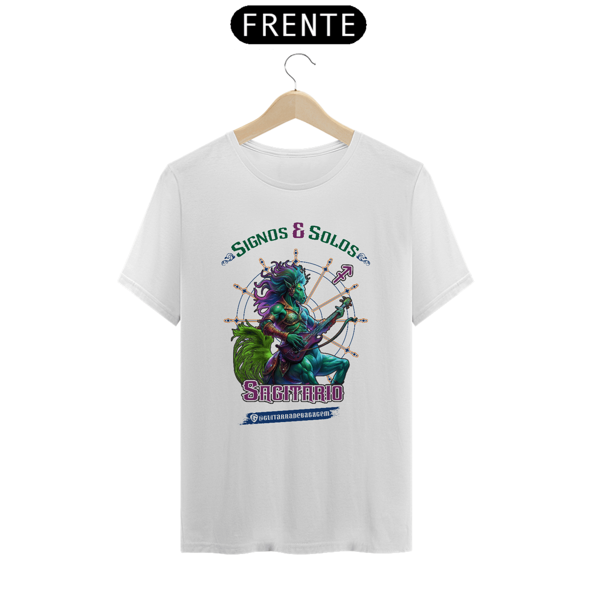 Nome do produto: Camiseta Signos e Solos - Sagitário  Versão Masculina - Clara
