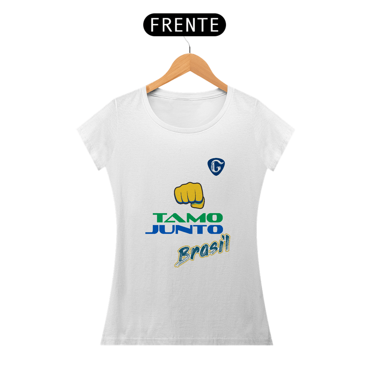 Nome do produto: Baby Look Prime Branca Tamo Junto
