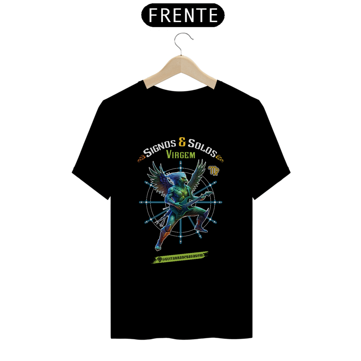 Nome do produto: Camiseta Signos e Solos - Virgem Versão Masculina Escuras