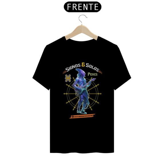 Camiseta Signos e Solos - Peixes Versão Masculina Dark