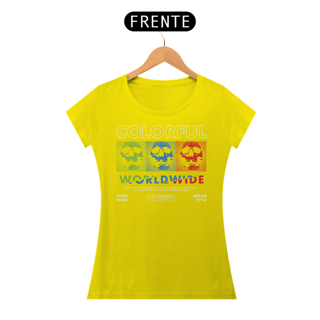 Nome do produto Camiseta Feminina Caveiras Colorful