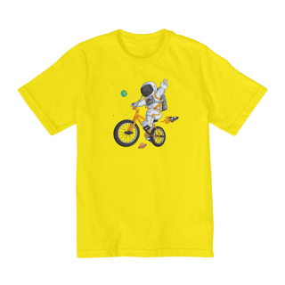 Nome do produto Camiseta Infantil 10 a 14 anos / Astronauta Bicicleta