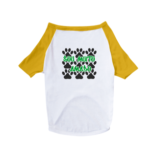 Nome do produto Camiseta Pet Cães / Sou Muito Amado - Verde