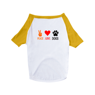 Nome do produto Camiseta Pet Cães / Peace Love Dogs