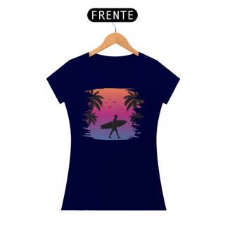 Nome do produto Camiseta Feminina Surf Verão Sunset