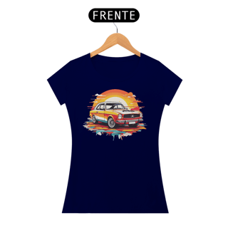 Nome do produto Camiseta Feminina Carro Tinta
