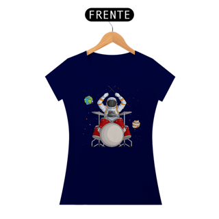 Nome do produto Camiseta Feminina Astronauta Baterista