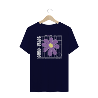 Nome do produto Camiseta Plus Size Good Vibes Flor