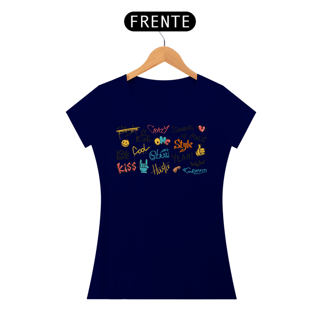 Nome do produto Camiseta Feminina Graffiti Elementos