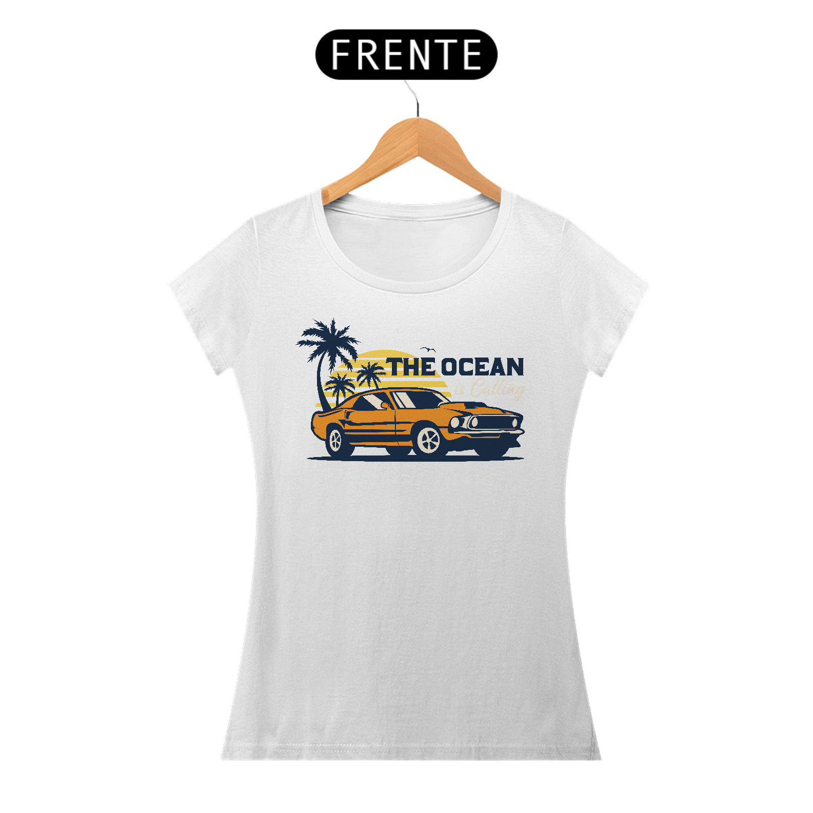 Camiseta Feminina Carro Ocean