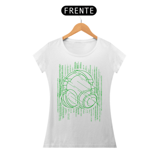 Nome do produto Camiseta Feminina Códigos Música