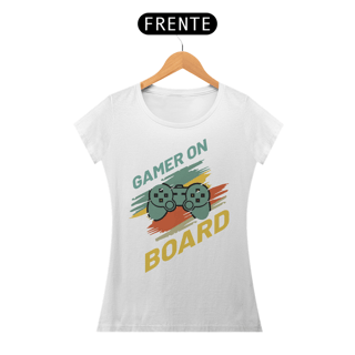 Nome do produto Camiseta Feminina Gamer On Board