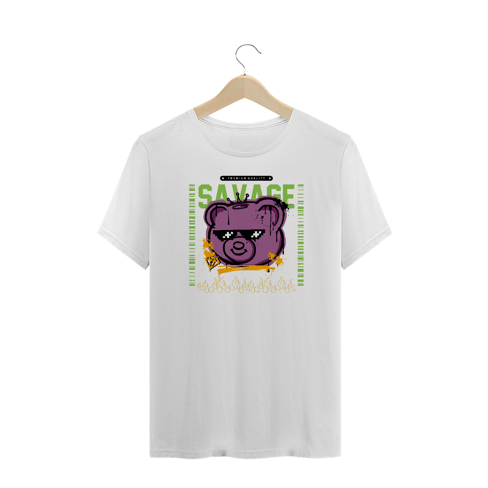 Camiseta Plus Size Urso Savage