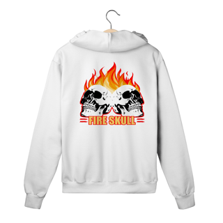 Nome do produto Moletom com Zíper Fire Skull