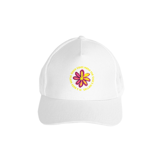 Nome do produto Boné com Tela Flor Good Vibes