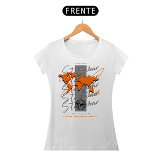 Camiseta Feminina Streetwear Worldwide