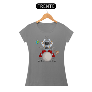 Nome do produto Camiseta Feminina Astronauta Baterista