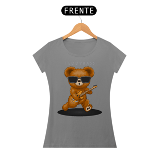 Nome do produto Camiseta Feminina Urso Guitarra