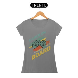 Nome do produto Camiseta Feminina Gamer On Board