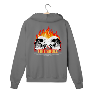 Nome do produto Moletom com Zíper Fire Skull