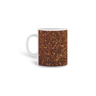 Caneca / Glitter Dourado