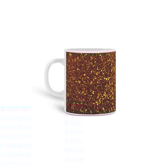 Caneca / Glitter Dourado