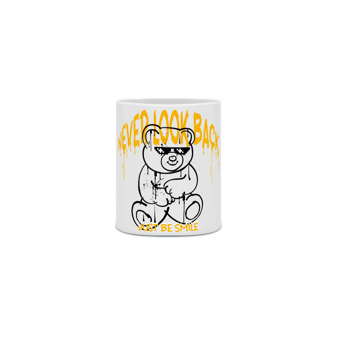 Nome do produto: Caneca / Urso Never Look Back