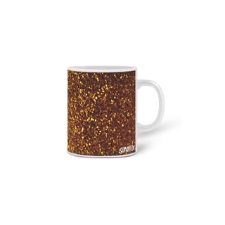 Nome do produto Caneca / Glitter Dourado