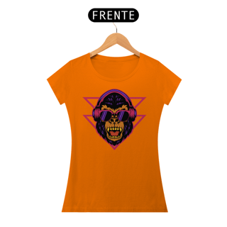Nome do produto Camiseta Feminina Macaco de Fone