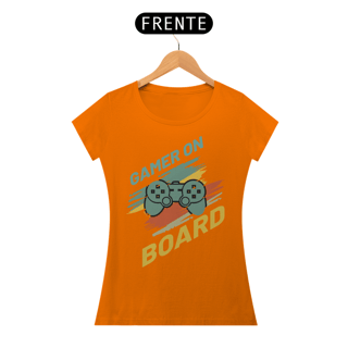 Nome do produto Camiseta Feminina Gamer On Board