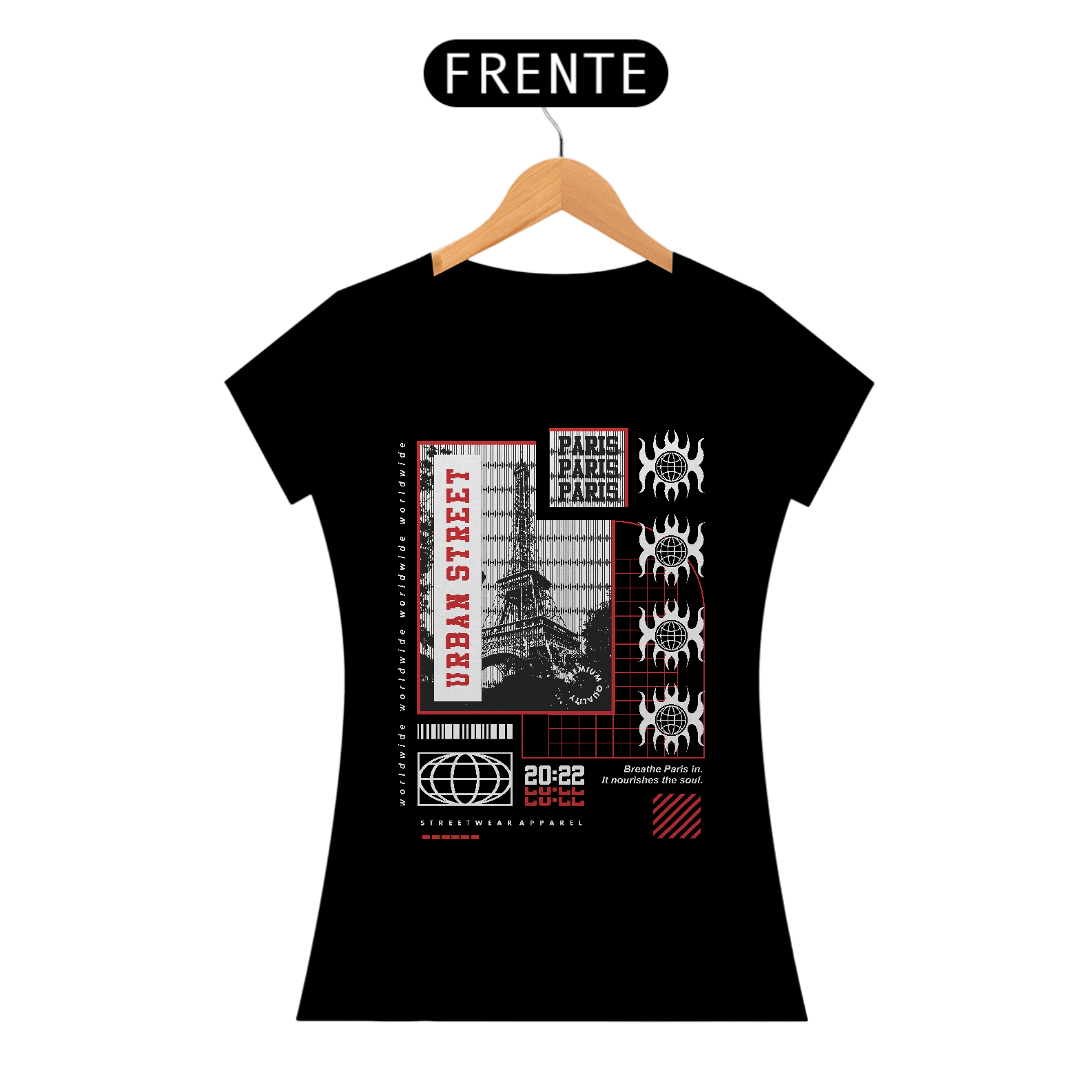 Camiseta Feminina Urban Street Paris