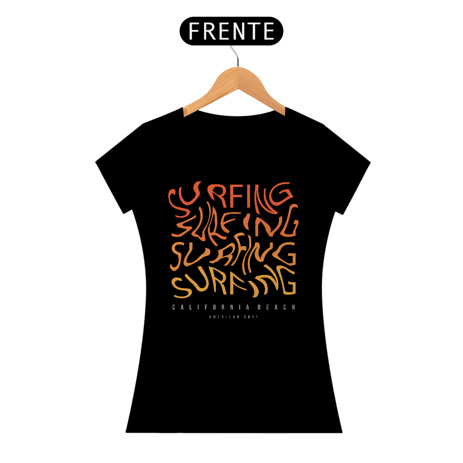 Camiseta Feminina Surfing California Beach