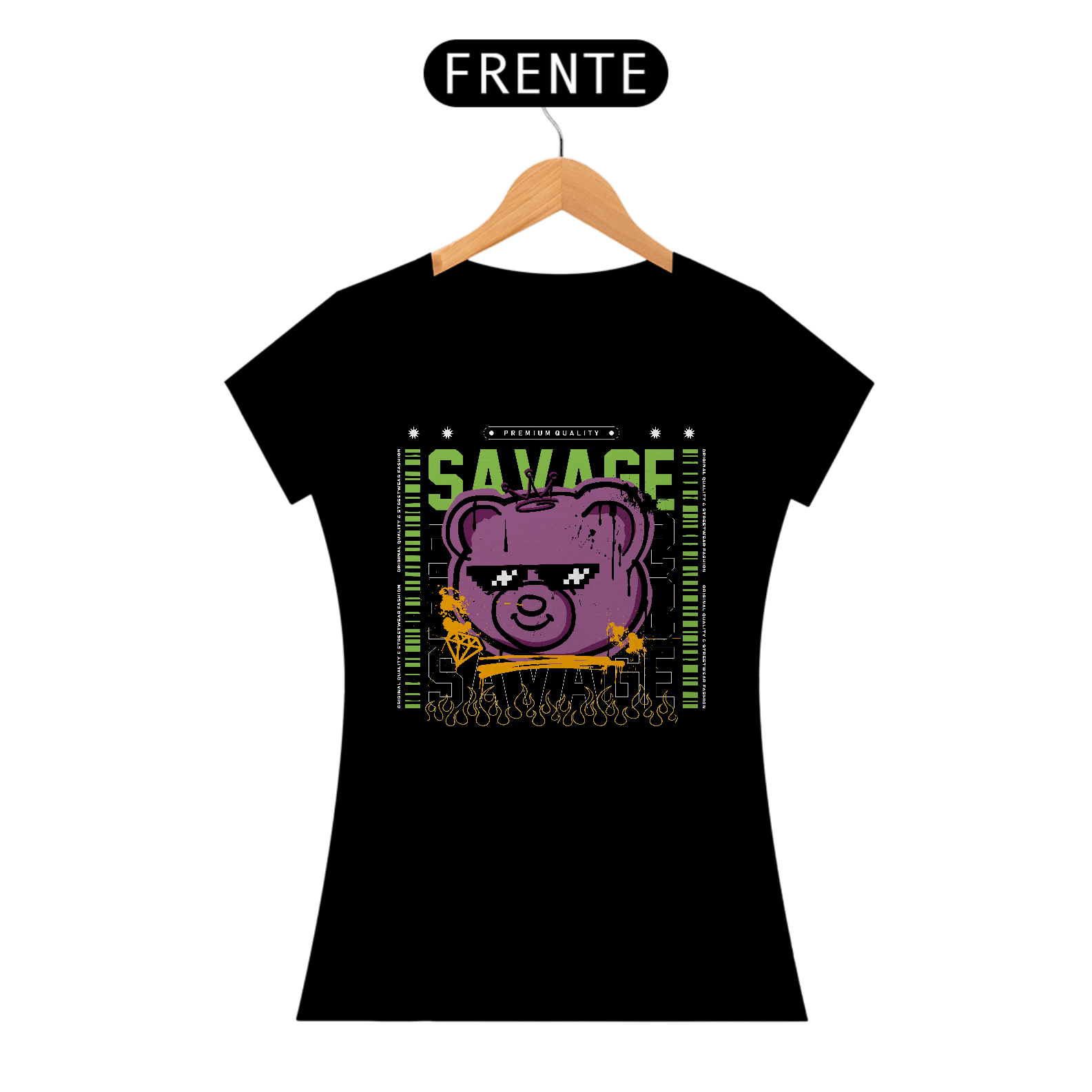 Camiseta Feminina Urso Savage